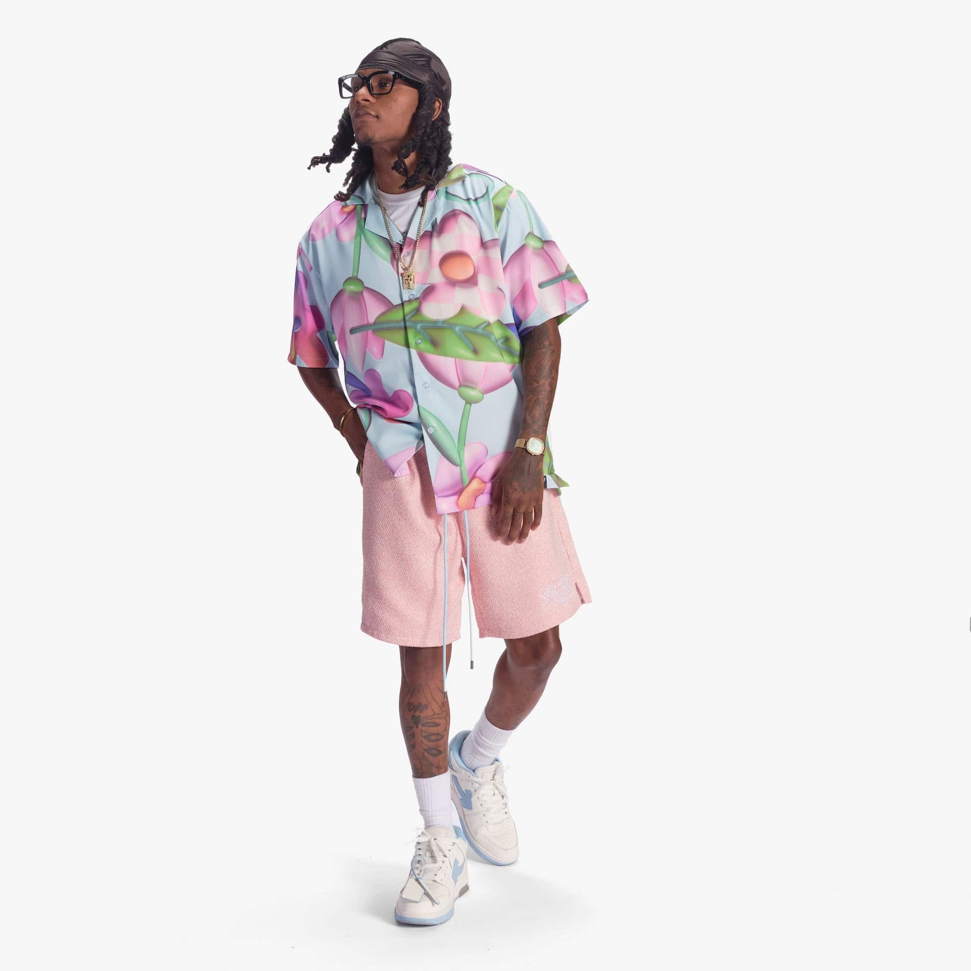"Flora" Button-Up Shirt (baby blue) - Image 5