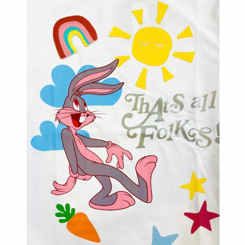 Freeze Max Looney Tunes That's All Folks T Shirt (White) LT10388-WHT - Image 2