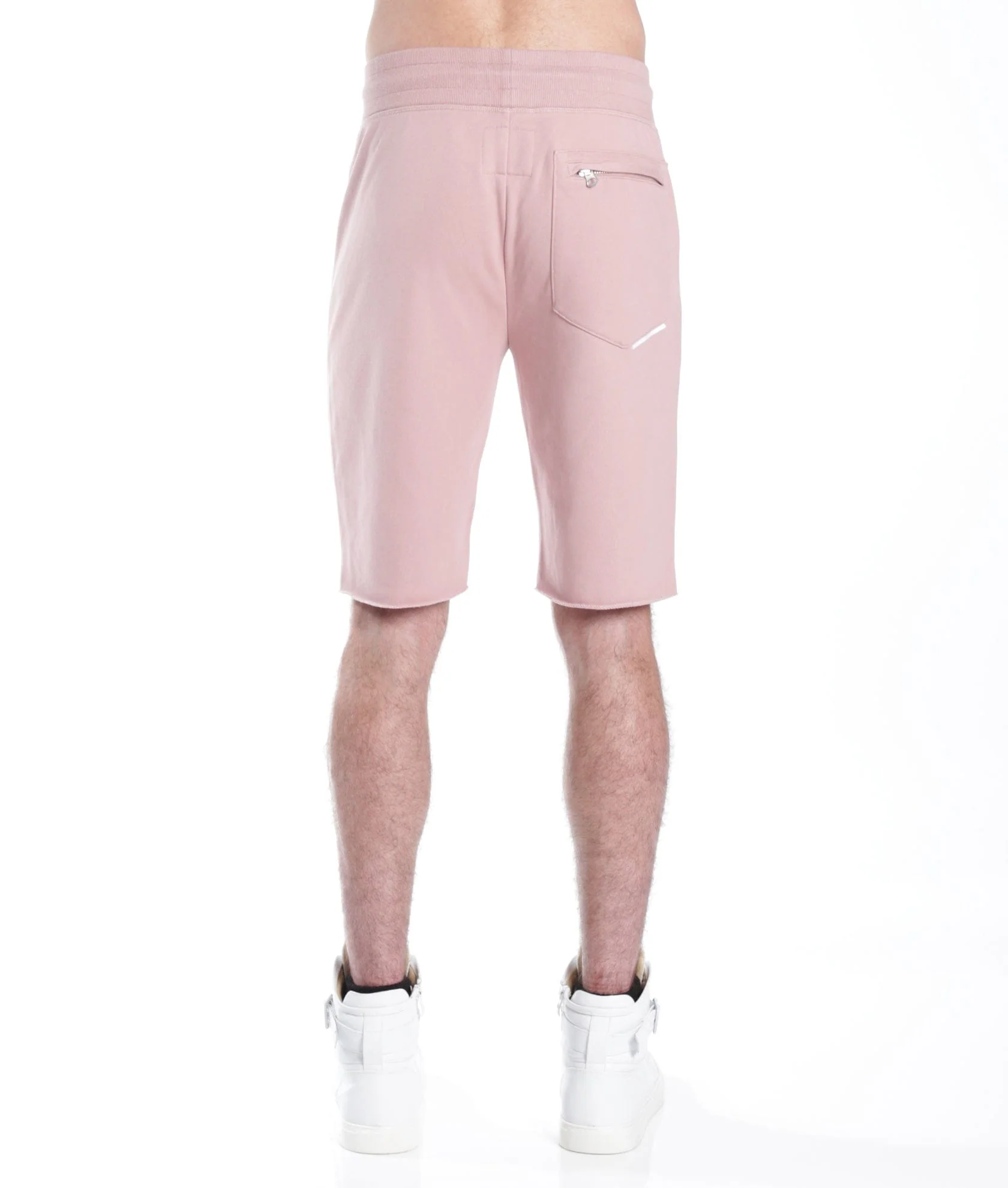 FRENCH TERRY SWEATSHORT IN DUSTY PINK - Image 3