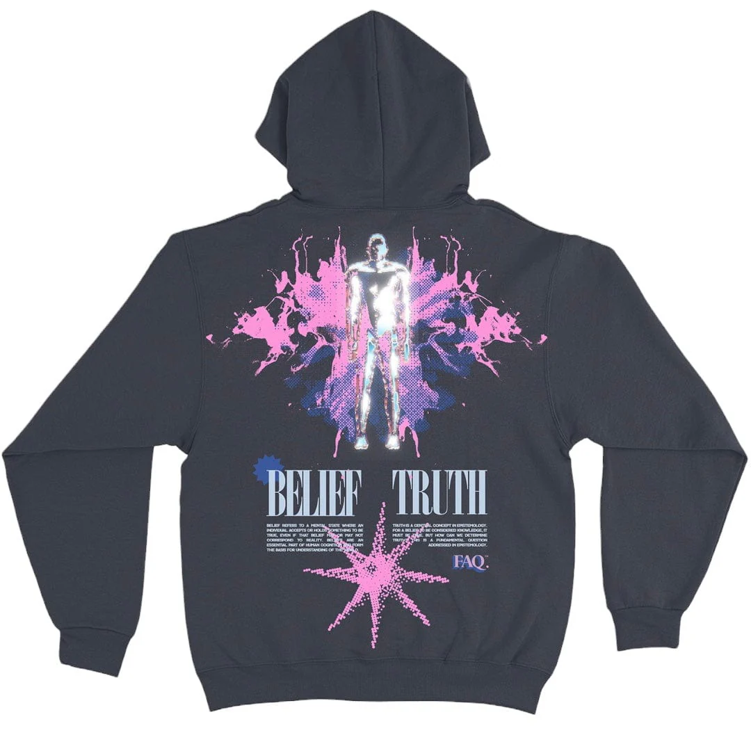 Frequently Asked Questions Belief Hoodie (Dark Grey) 24-427HD - Image 2