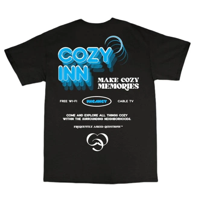 Frequently Asked Questions Cozy Inn T Shirt (Black) 22-338BP - Image 2