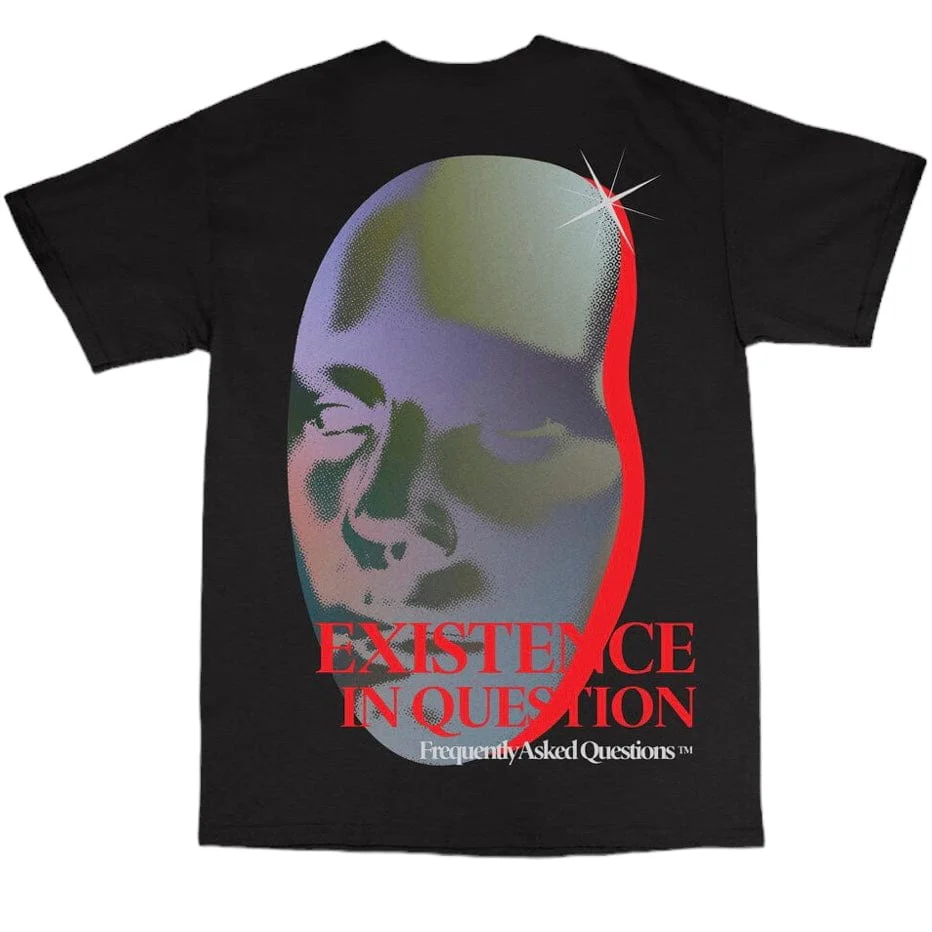 Frequently Asked Questions Existence T Shirt (Black) 24-409BP - Image 2