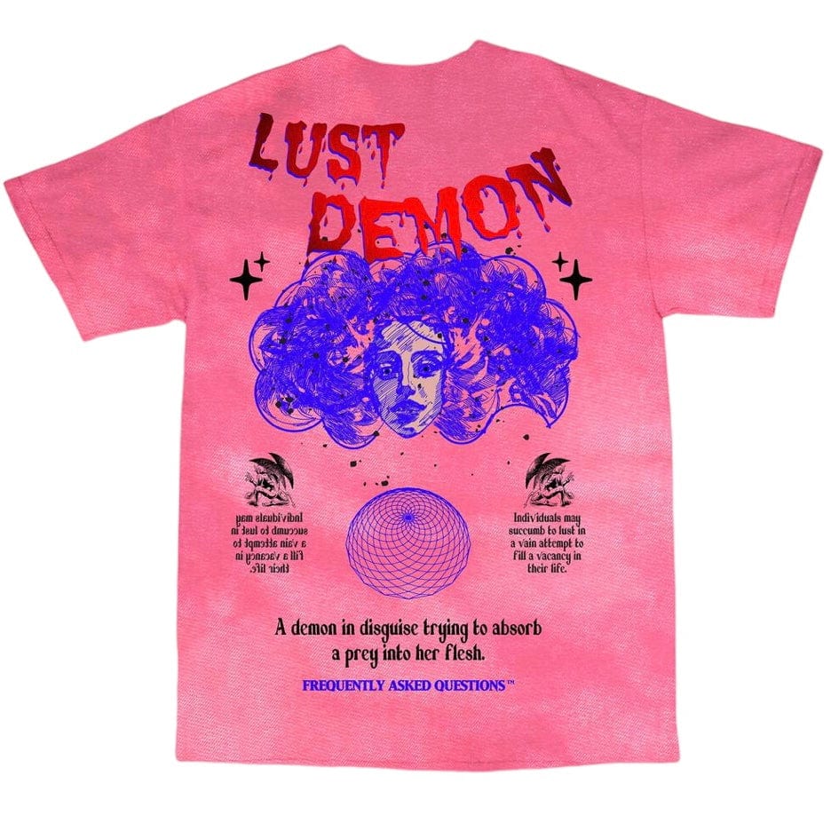 Frequently Asked Questions Lust Demon T Shirt (Coral) 23-391BP - Image 2