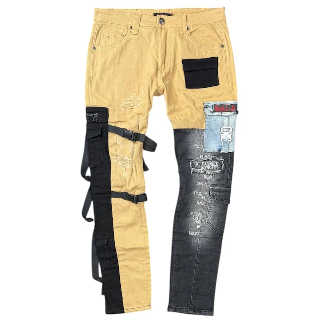 Gala Cargo Denim Jean (Khaki/Black) GL-05