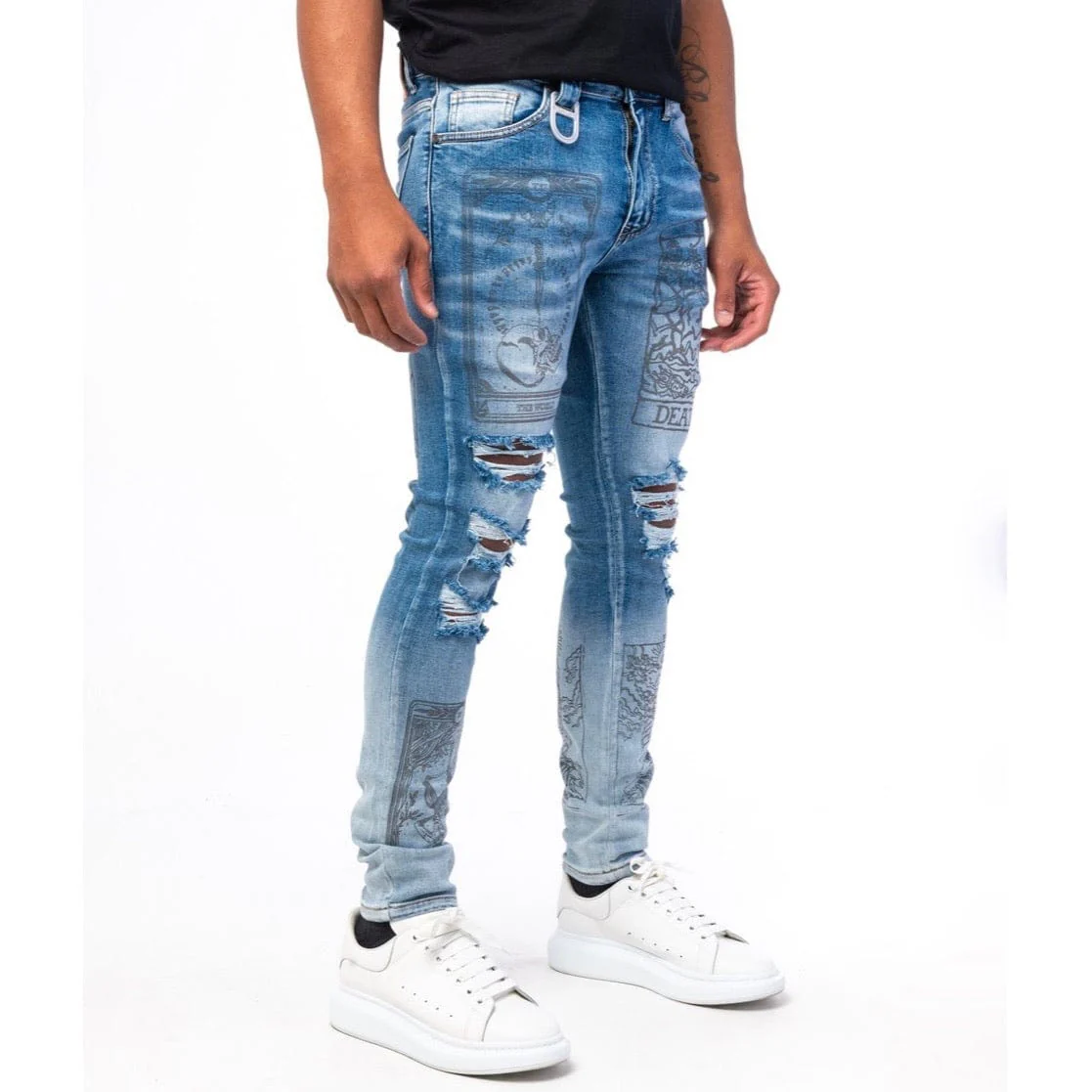 Gala Prophetic Printed Denim (Blue) G6-20 - Image 3