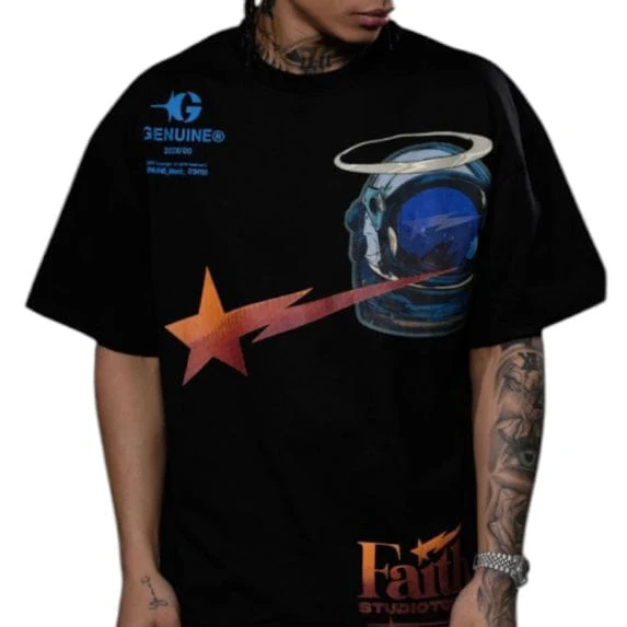 Genuine Faith T Shirt (Black) GN6203-BLK - Image 2
