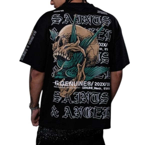 Genuine Saints & Angels T Shirt (Black) GN6189-BLK - Image 3