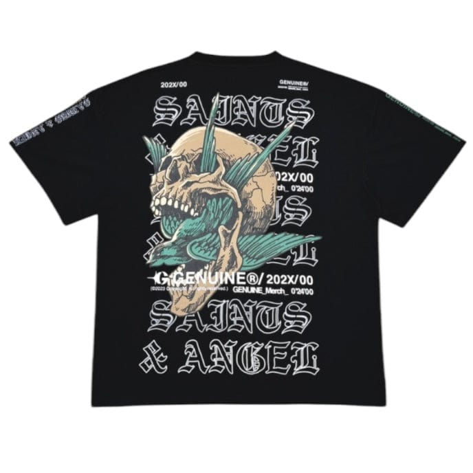 Genuine Saints & Angels T Shirt (Black) GN6189-BLK - Image 5