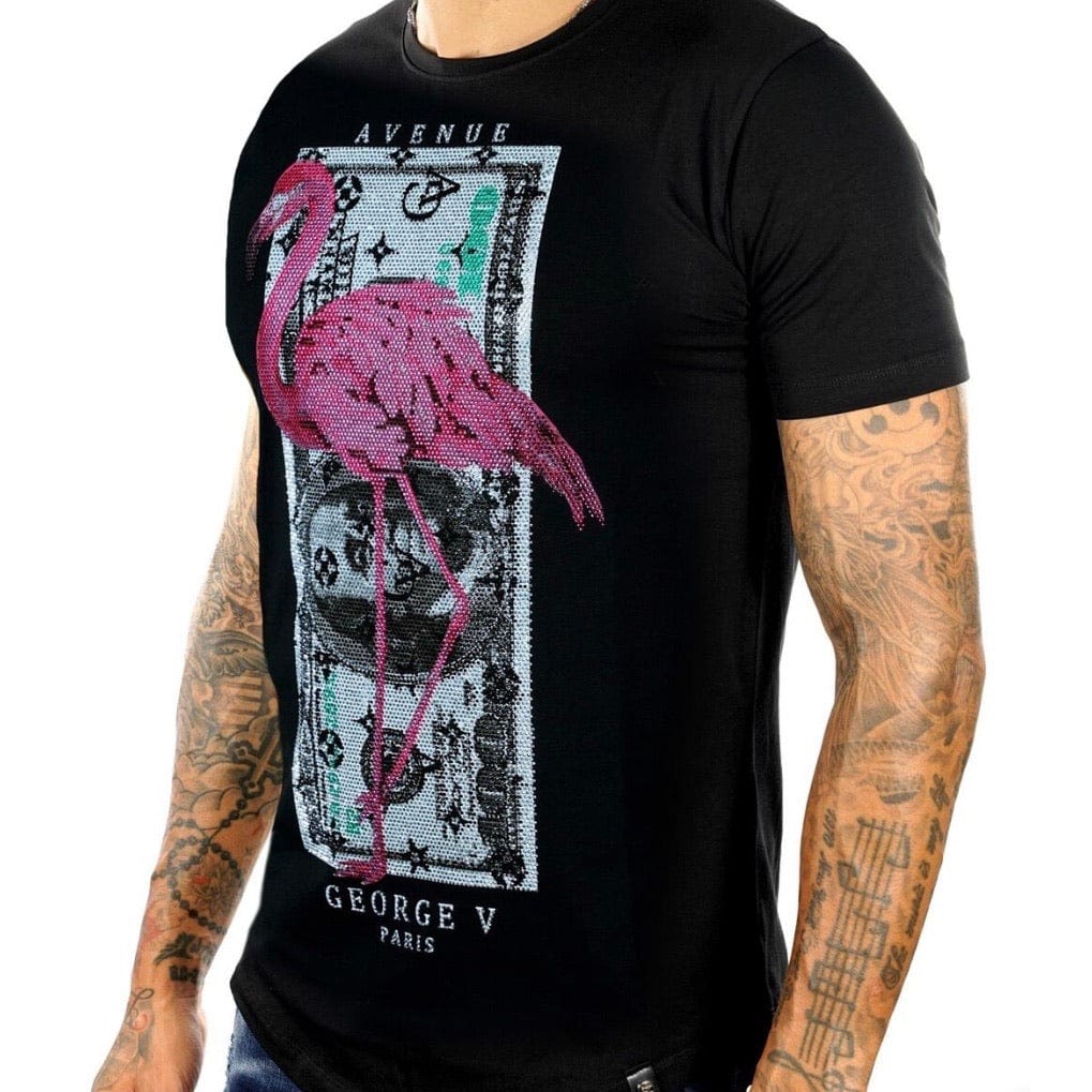 George V Flamingo Cash Tee (Black) GV-2060 - Image 2