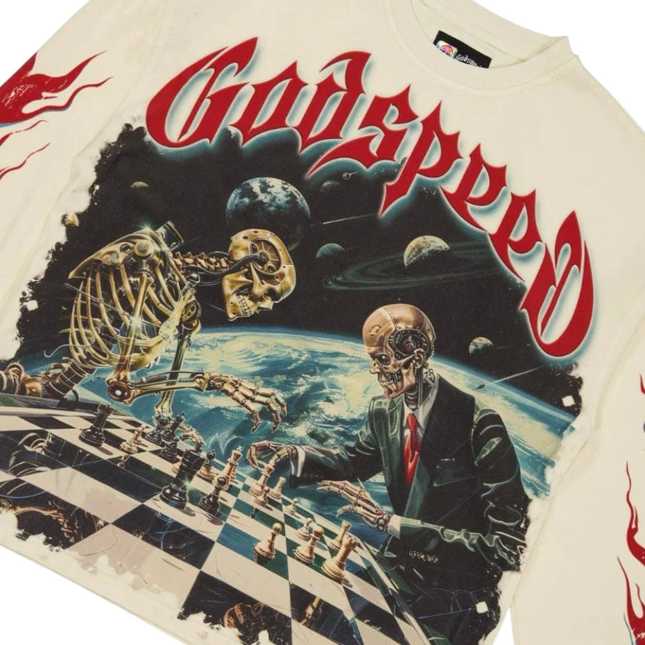 Godspeed Checkmate LS T Shirt (Bone) - Image 3