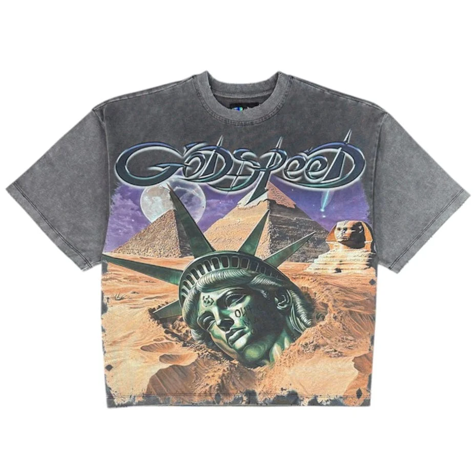 Godspeed Mother Cairo Tee (Grey Wash)