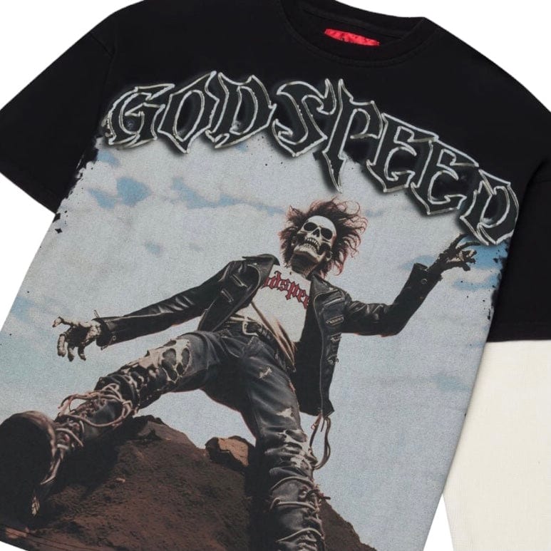 Godspeed Rocker Layered T-Shirt (Black Wash) - Image 3