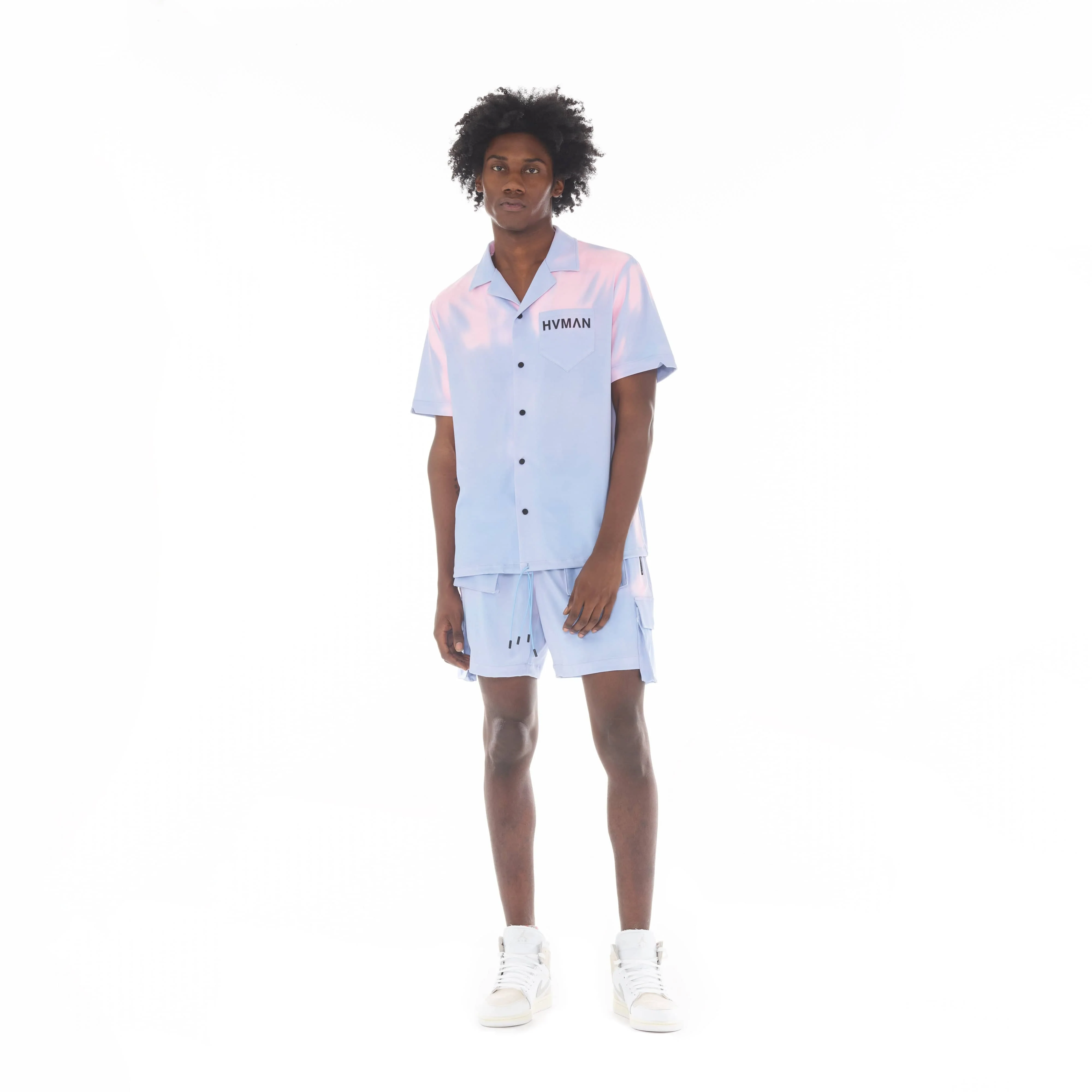 HEAT SENSITIVE NYLON SHORTS IN SKY - Image 3