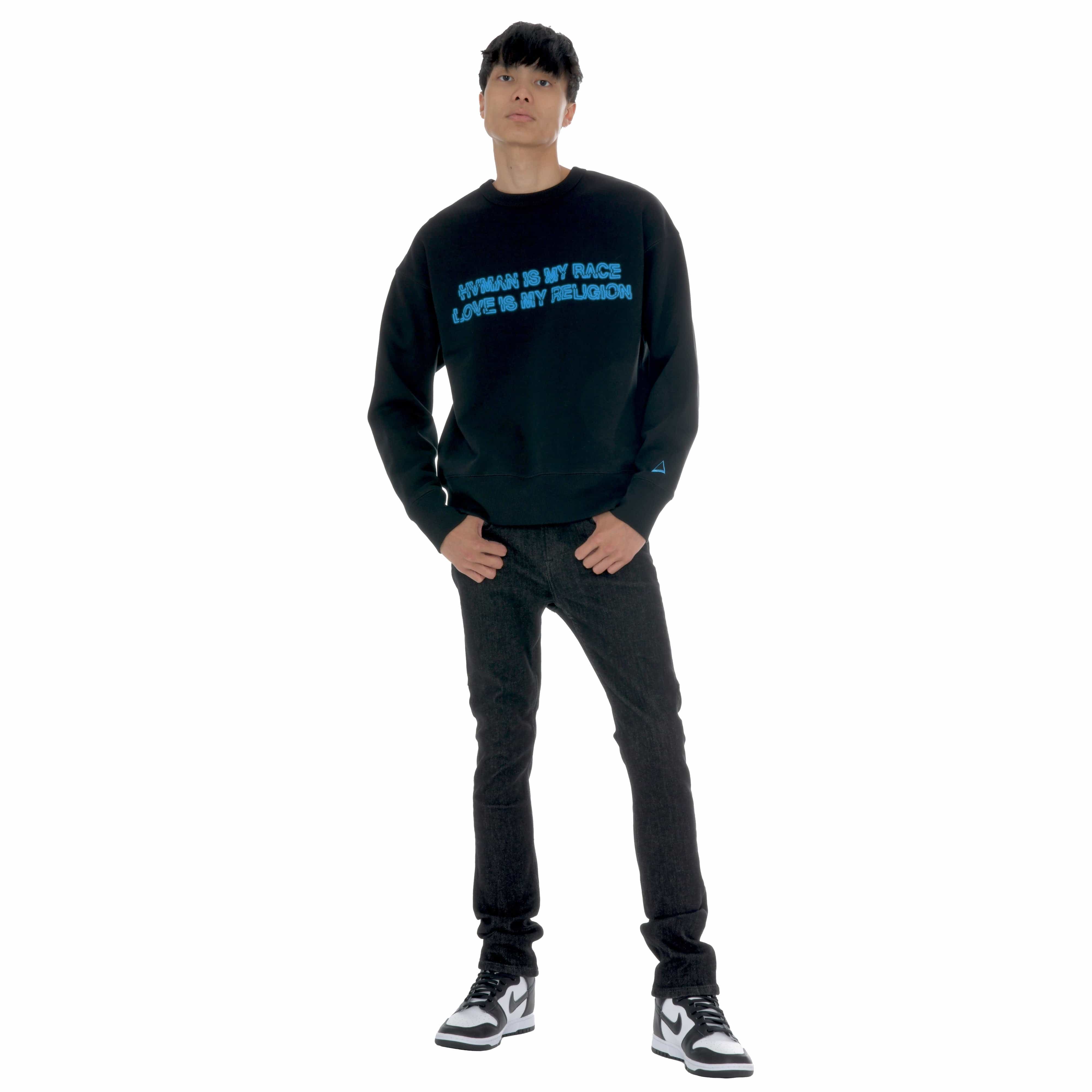 HVMAN CRYSTAL CREW SWEATSHIRT IN HVMAN LOVE - Image 2