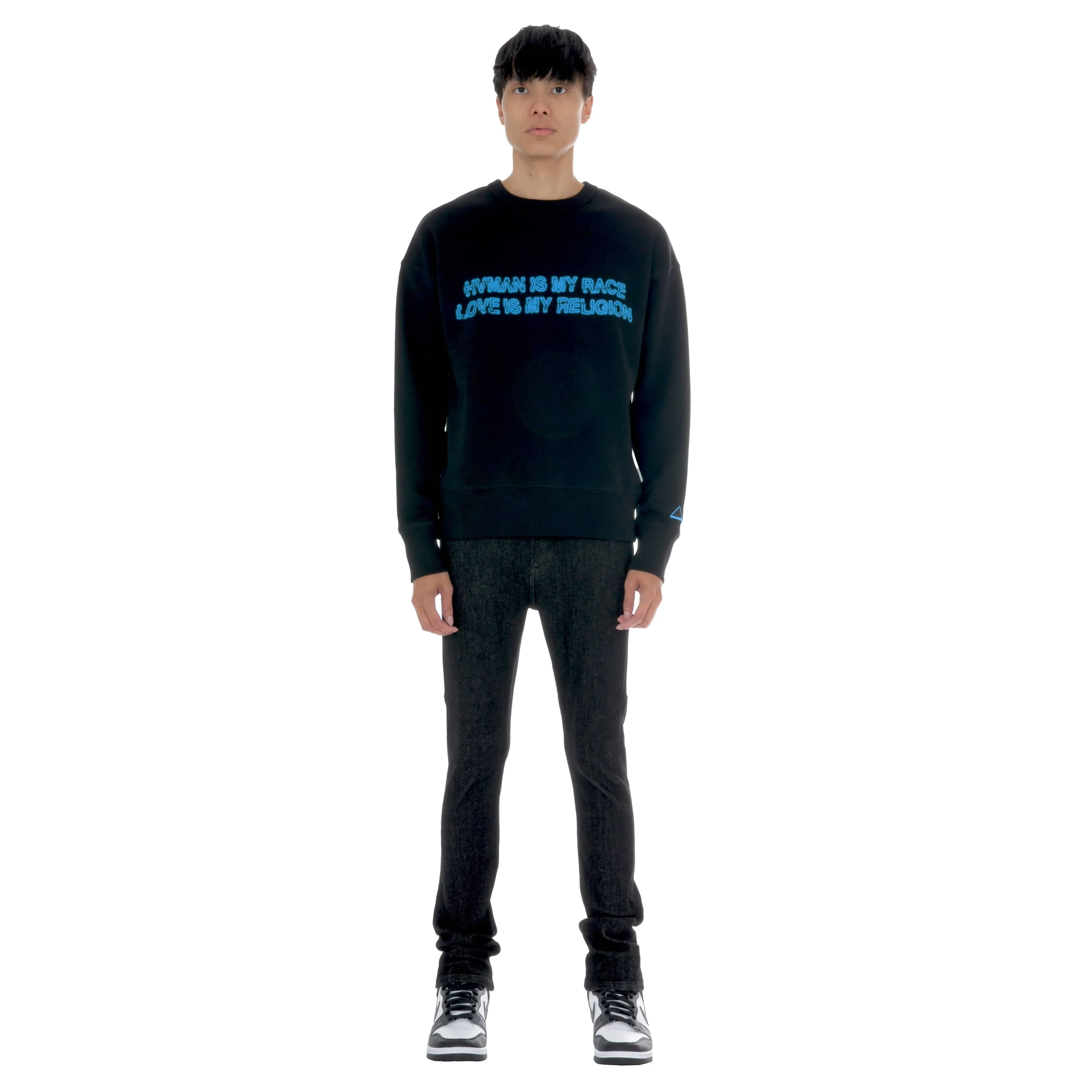 HVMAN CRYSTAL CREW SWEATSHIRT IN HVMAN LOVE - Image 3