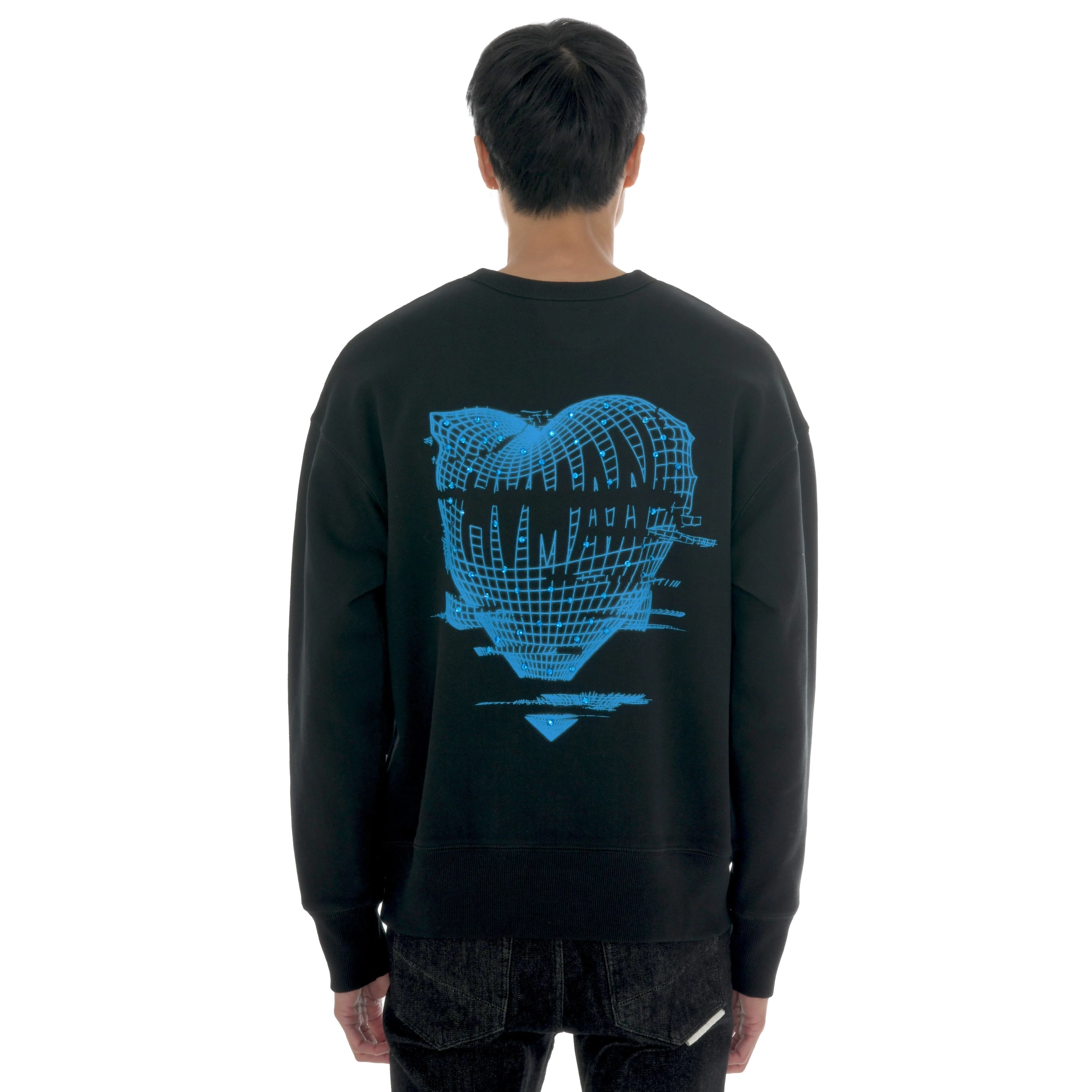 HVMAN CRYSTAL CREW SWEATSHIRT IN HVMAN LOVE - Image 4