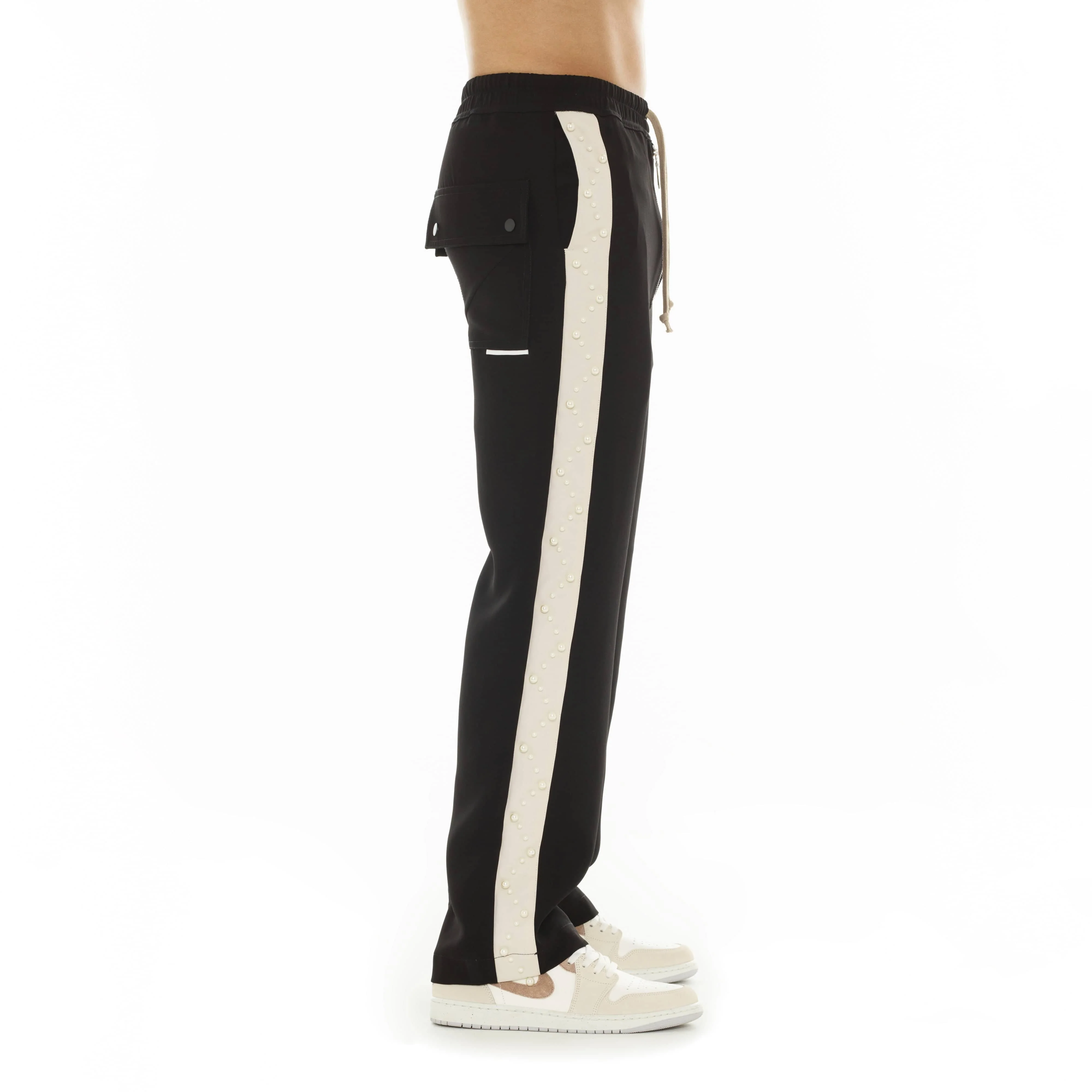 Hvman's Baggy Track Pants in Black - Image 4