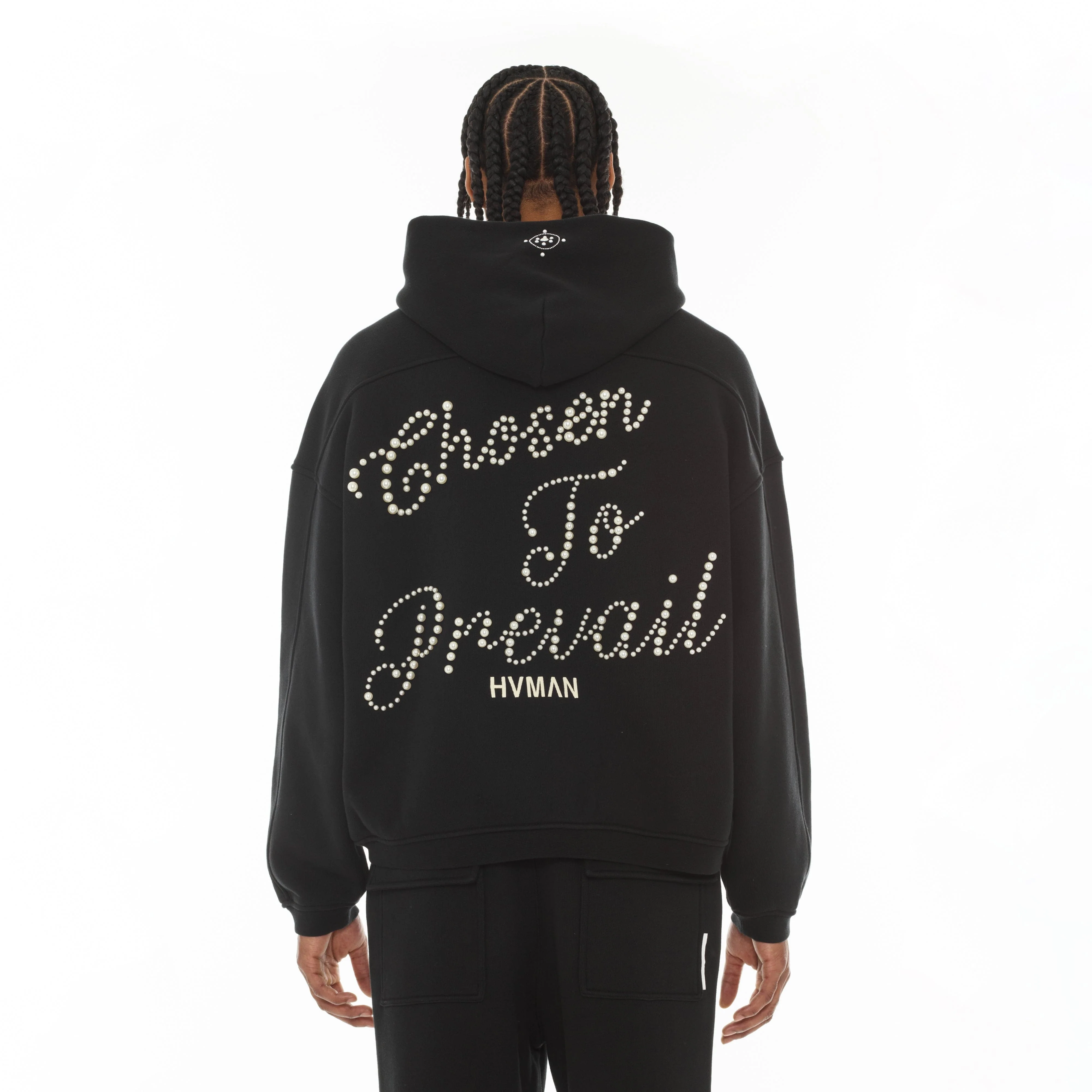 Hvman's Full Zip Sweatshirt in Black - Image 4