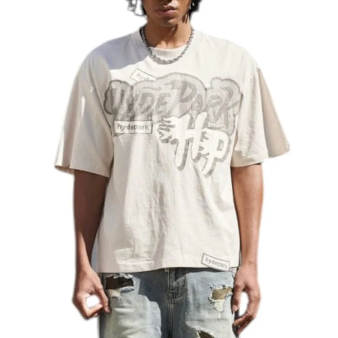 Hyde Park Monochrome Tee (Cream) - Image 3