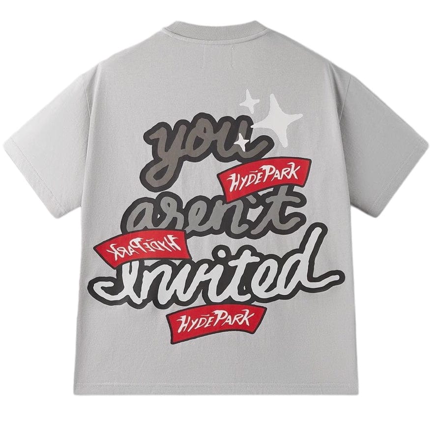 Hyde Park Scribbled Cursive Tee (Gray) - Image 2