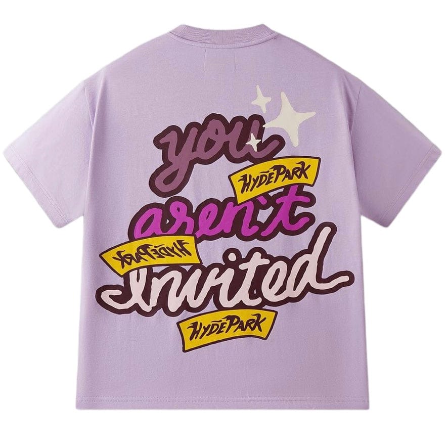 Hyde Park Scribbled Cursive Tee (Purple) - Image 2