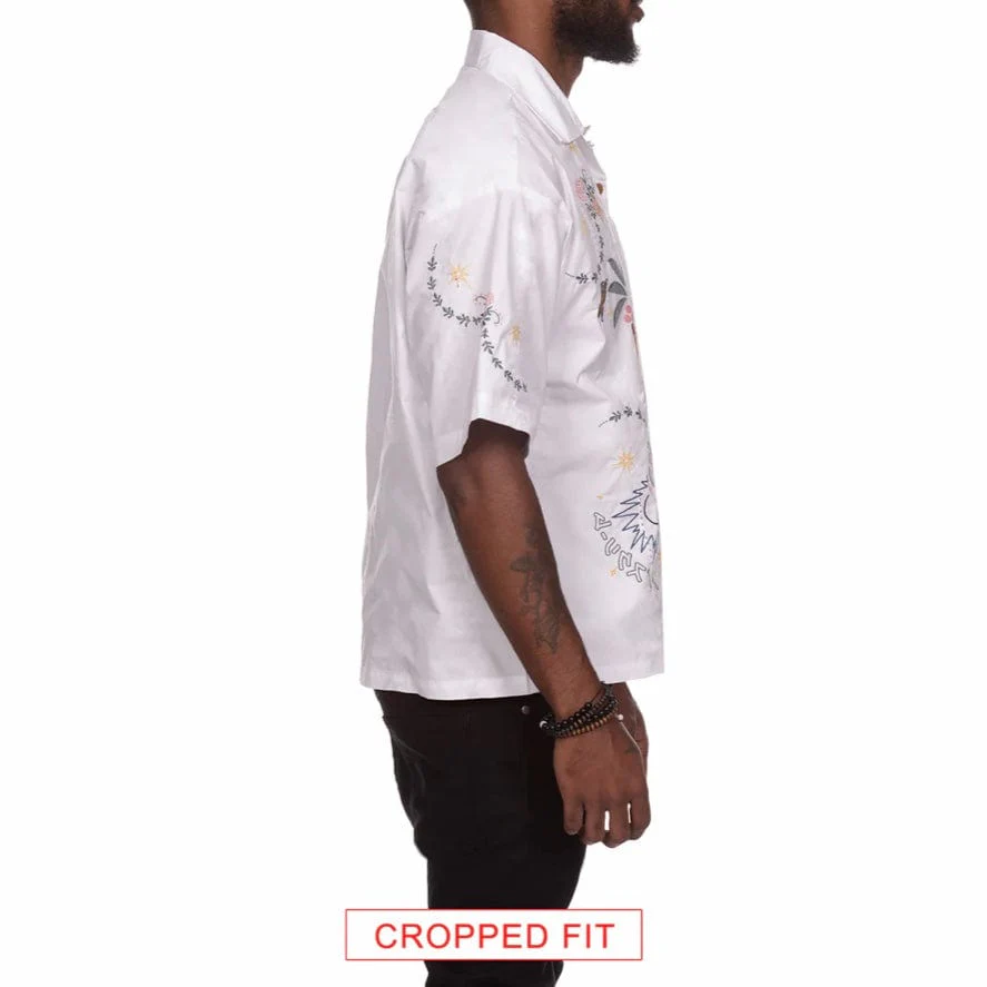 Ice Cream Cropped Fit The Palms SS Woven Shirt (White) 441-3600 - Image 2