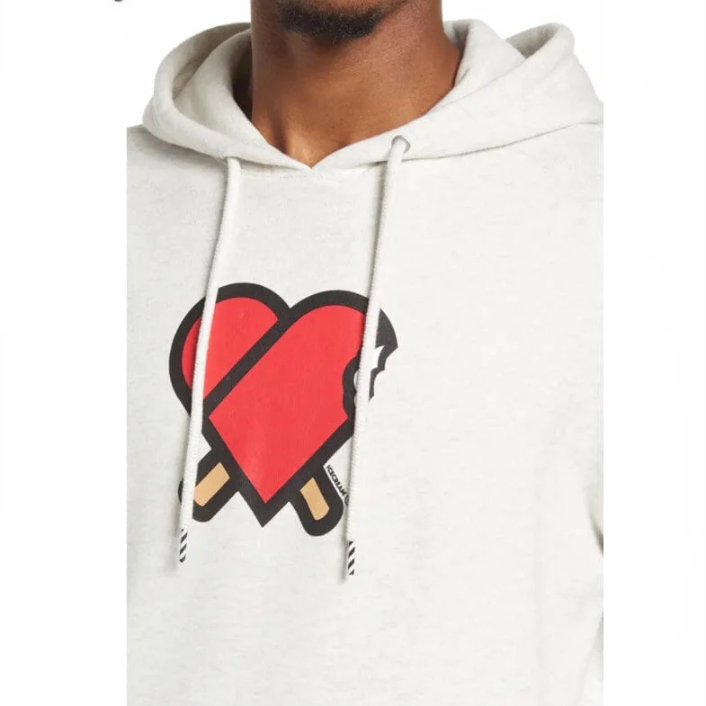 Ice Cream Heart Hoodie (Light Heather Grey) 411-9307 - Image 2
