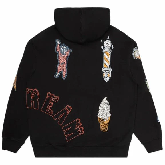 Ice Cream Stitching Hoodie (Black) 431-7310 - Image 2