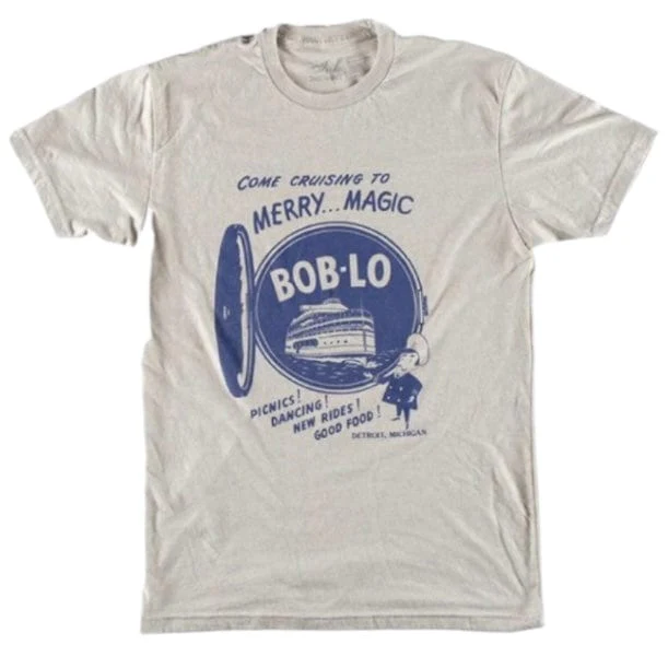 Ink Detroit Vintage Bob-Lo Island T Shirt (Heather Grey) 3107