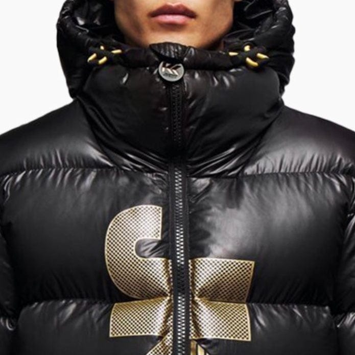 Jack1t Prime Slick Down Puffer Jacket (Black/Gold) - Image 2