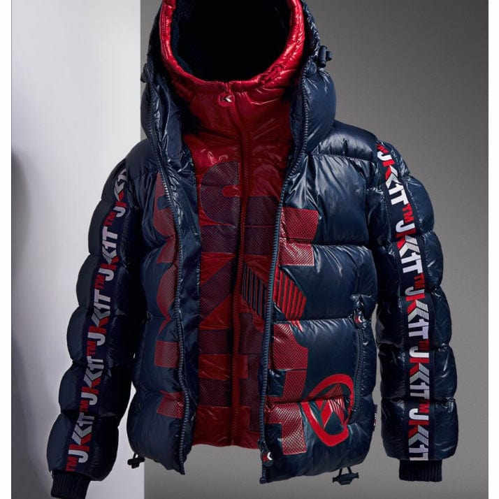Jack1t Prime Time Racer Down Puffer Jacket (Navy/Red) - Image 9