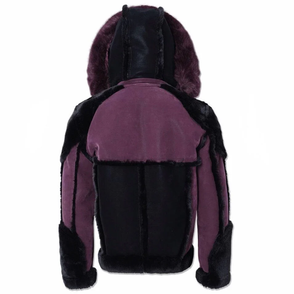 Jordan Craig Anchorage Shearling Moto Jacket (Wine) 91501 - Image 4