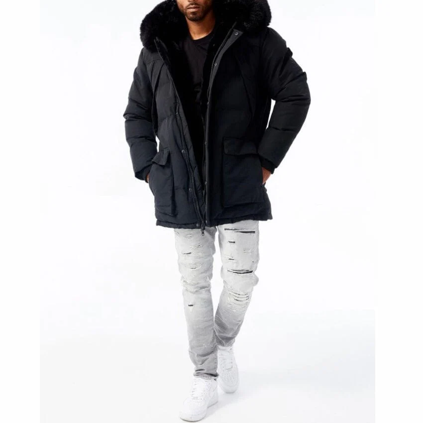 Jordan Craig Bismarck Fur Lined Parka Jacket (Black) 91537 - Image 3