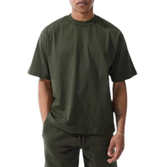Jordan Craig Burbank Cropped Boxy T Shirt (Army Green) 9152A