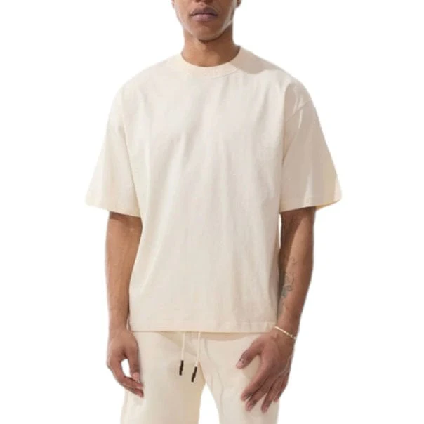 Jordan Craig Burbank Cropped Boxy T Shirt (Bone) 9152A