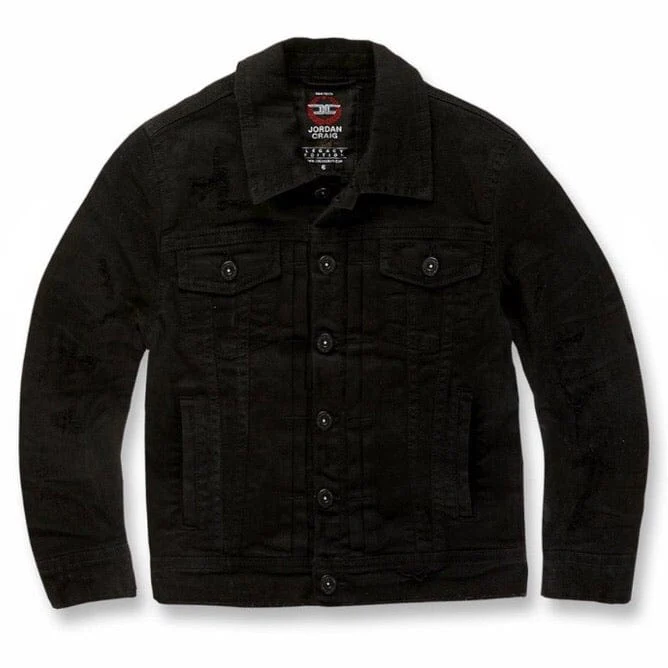 Jordan Craig Kids Tribeca Twill Trucker Jacket (Black) 91521K