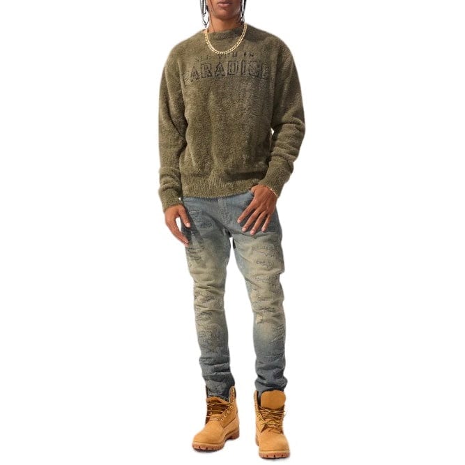 Jordan Craig Lexington Crewneck Sweater (Olive) 3979 - Image 2