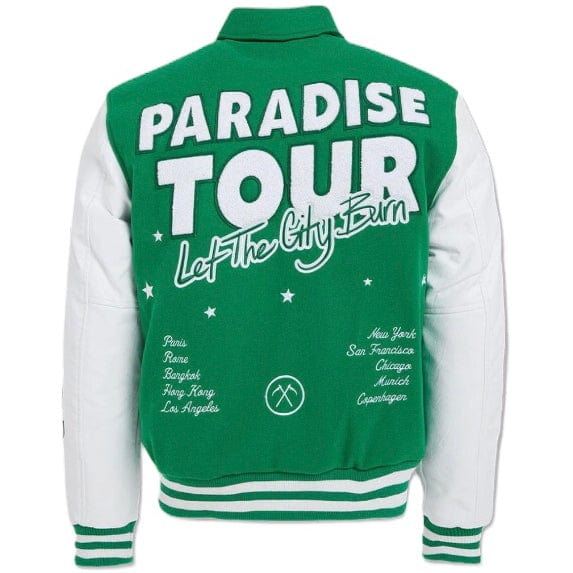 Jordan Craig Paradise Tour Varsity Jacket (Green) 91632 - Image 10
