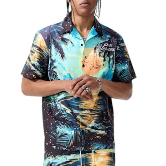 Jordan Craig Retro Wanderlust Party Short & Shirt Set (Sunset) 2060-2060S - Image 2