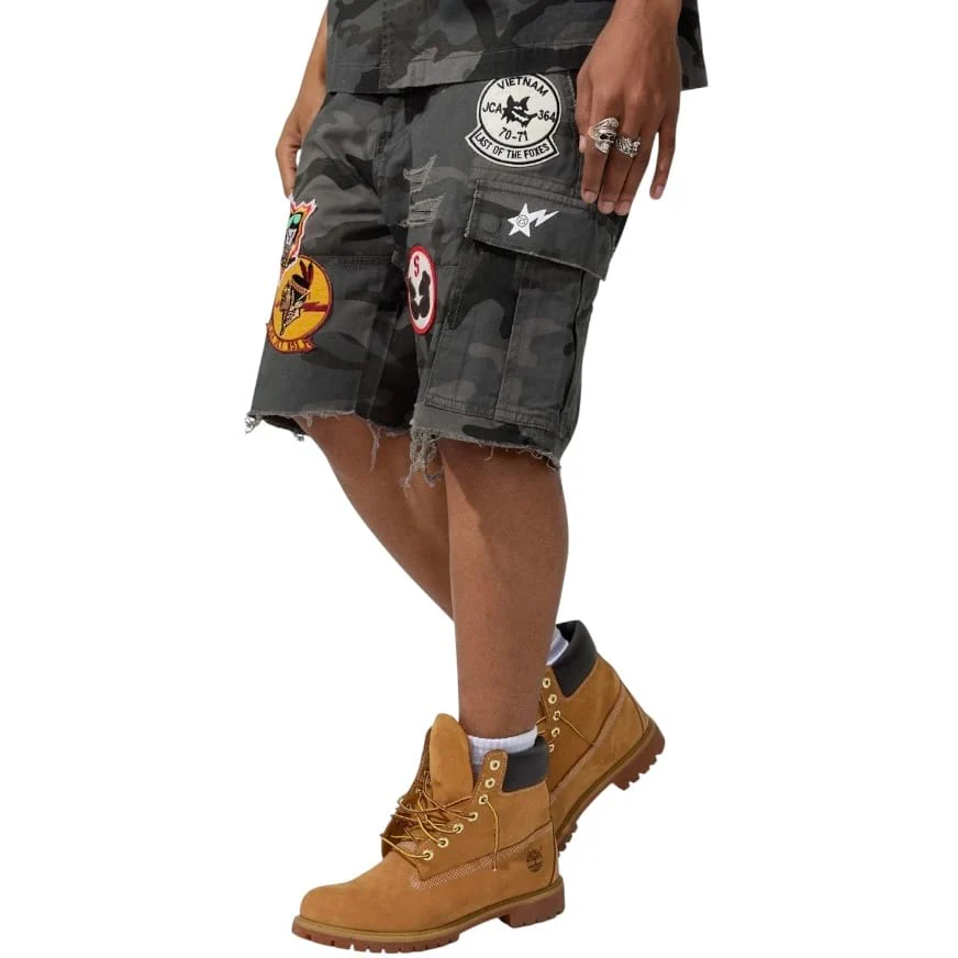 Jordan Craig Retro War Angel Cargo Shorts (Black Camo) JB4437C - Image 2