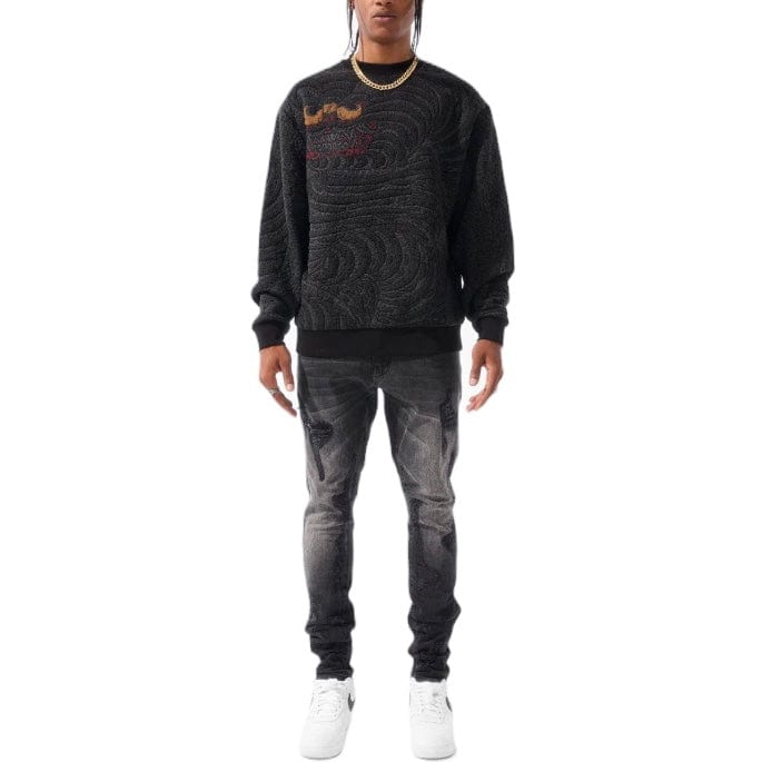 Jordan Craig Silk Road Crewneck Sweater (Black Dragon) 3974 - Image 3