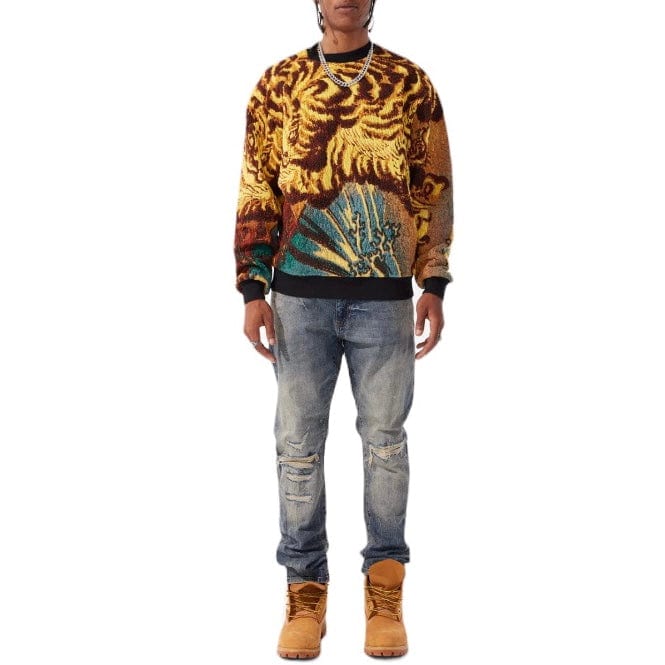 Jordan Craig Silk Road Crewneck Sweater (Gold Dragon) 3974 - Image 3