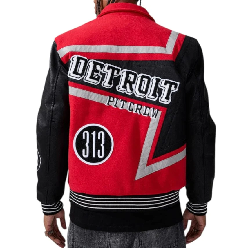 Jordan Craig Trackstar Varsity Jacket (Red) 91652 - Image 2