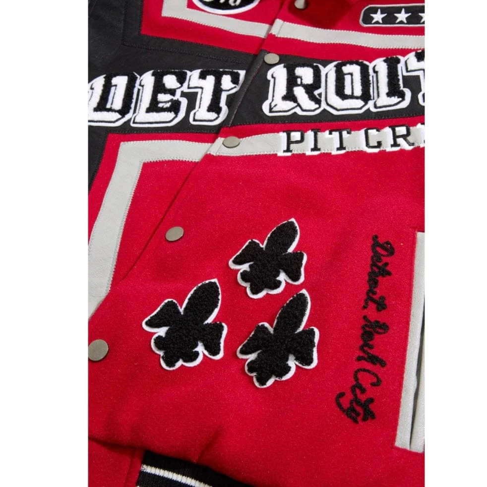 Jordan Craig Trackstar Varsity Jacket (Red) 91652 - Image 5