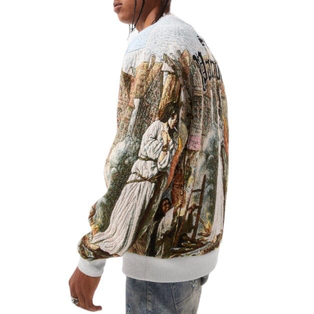 Jordan Craig Martyr Crewneck Sweater (Light Blue) 3978 - Image 2