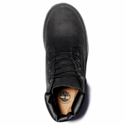 Junior Timberland Premium 6 In Waterproof Boots (Black Nubuck) TB-012907-001 - Image 4