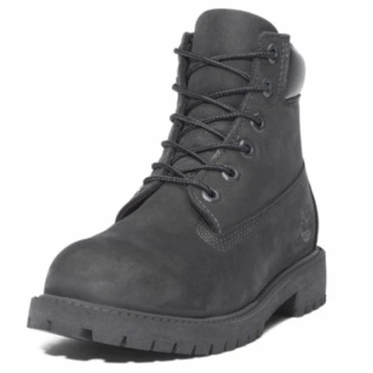 Junior Timberland Premium 6 In Waterproof Boots (Black Nubuck) TB-012907-001 - Image 5