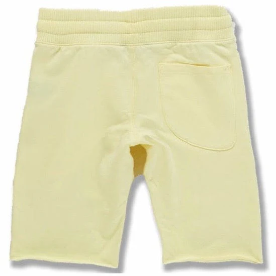 Juniors Jordan Craig Palma French Terry Shorts (Pale Yellow) 8350SAB - Image 2