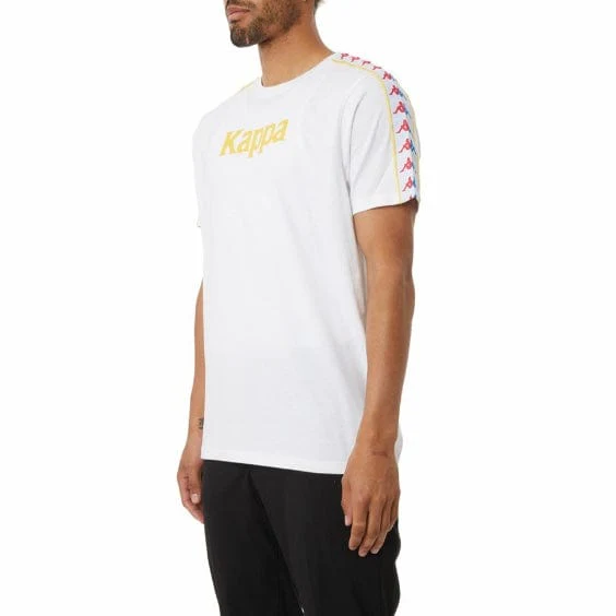 Kappa Authentic Bendoc T Shirt (White/Fuchsia-Blue/Yellow) 37155NW - Image 2