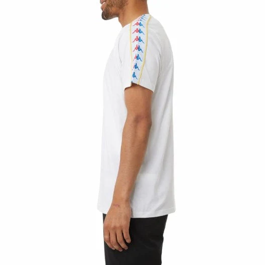 Kappa Authentic Bendoc T Shirt (White/Fuchsia-Blue/Yellow) 37155NW - Image 3